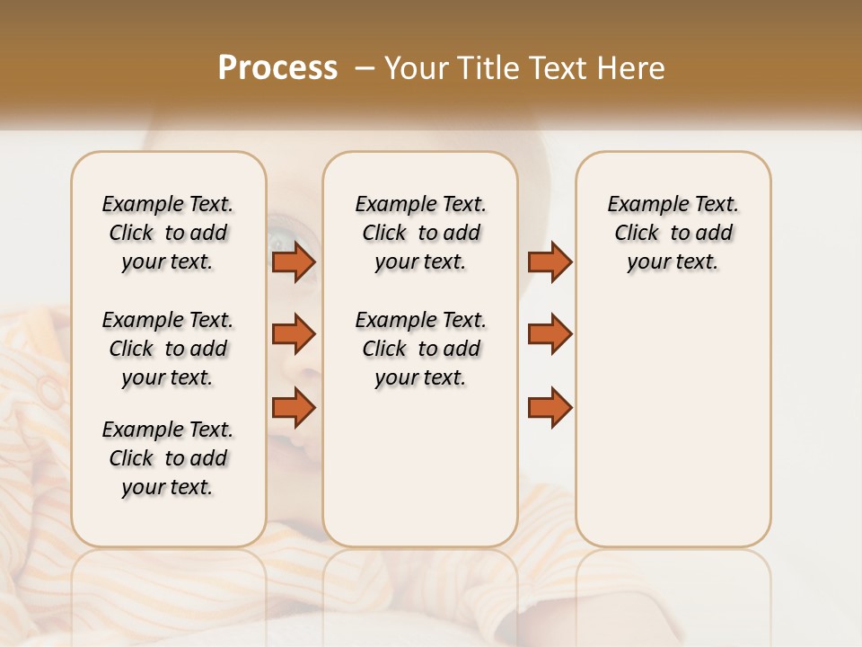 A Baby With Blue Eyes Is Looking At The Camera PowerPoint Template