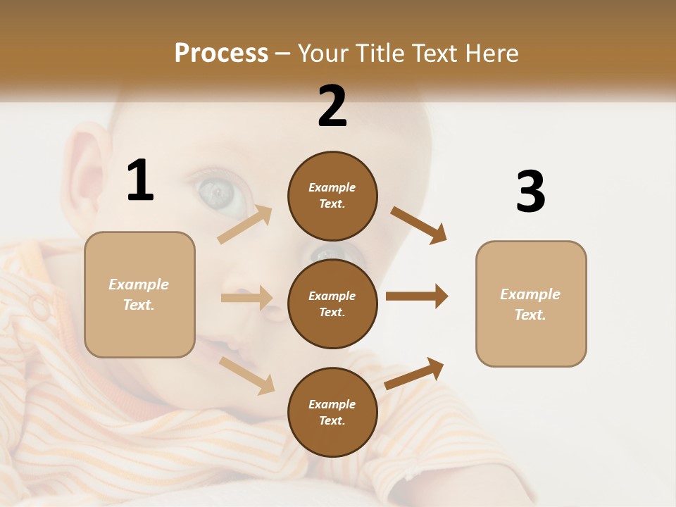 A Baby With Blue Eyes Is Looking At The Camera PowerPoint Template