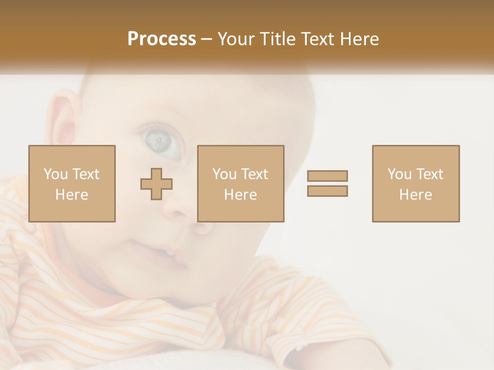 A Baby With Blue Eyes Is Looking At The Camera PowerPoint Template