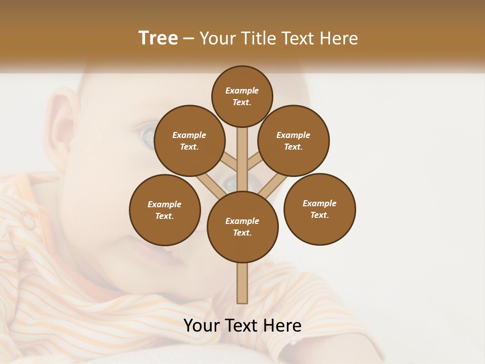 A Baby With Blue Eyes Is Looking At The Camera PowerPoint Template