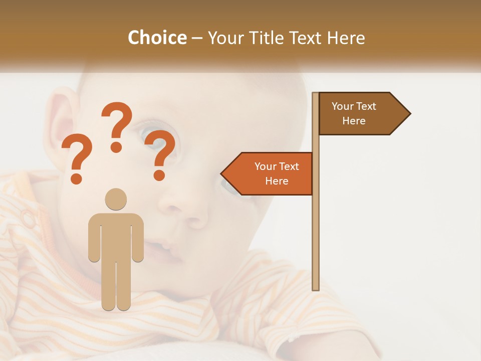 A Baby With Blue Eyes Is Looking At The Camera PowerPoint Template