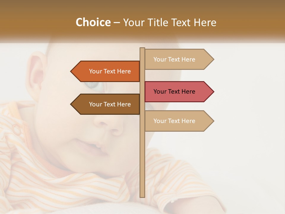 A Baby With Blue Eyes Is Looking At The Camera PowerPoint Template