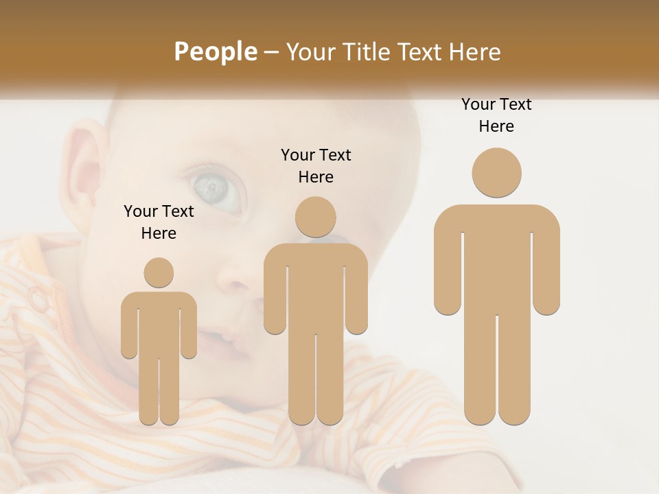 A Baby With Blue Eyes Is Looking At The Camera PowerPoint Template