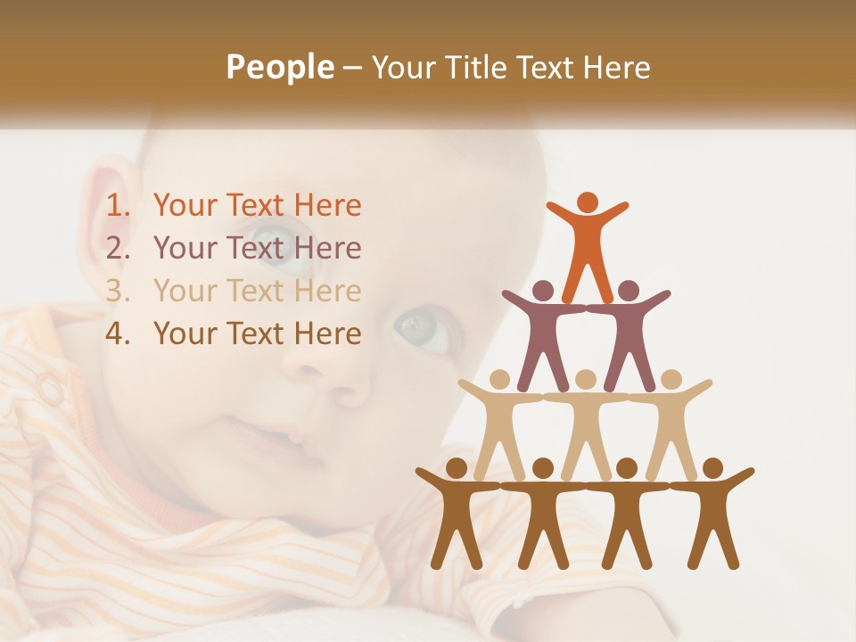 A Baby With Blue Eyes Is Looking At The Camera PowerPoint Template