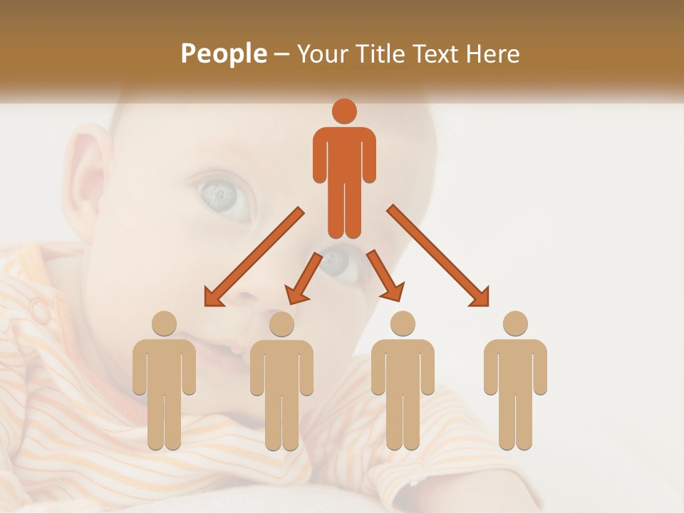 A Baby With Blue Eyes Is Looking At The Camera PowerPoint Template