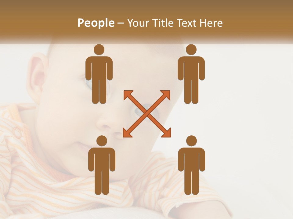 A Baby With Blue Eyes Is Looking At The Camera PowerPoint Template