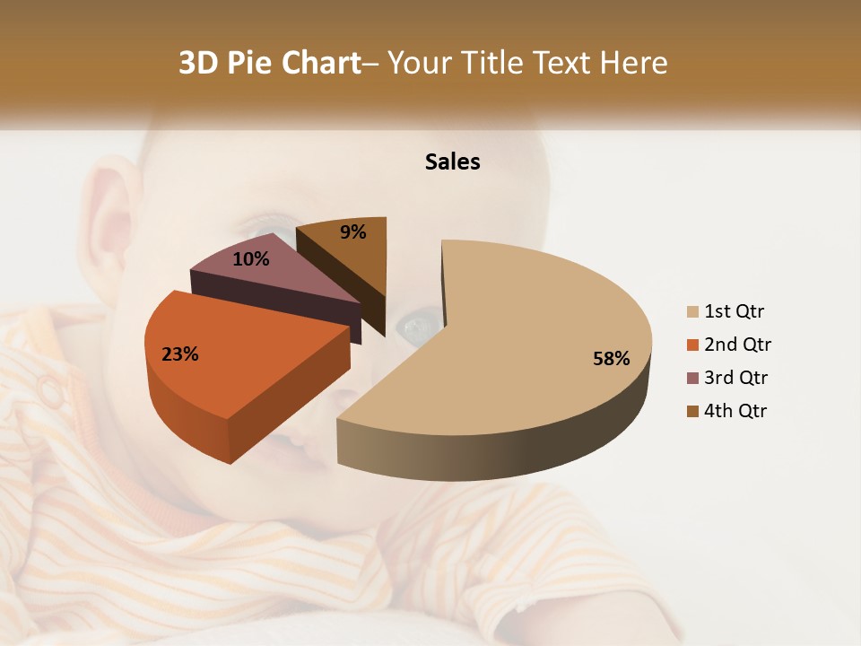 A Baby With Blue Eyes Is Looking At The Camera PowerPoint Template