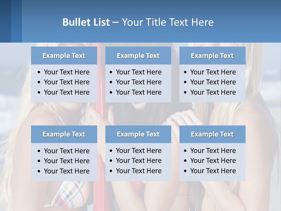 Three Beautiful Women Standing Next To Each Other On The Beach PowerPoint Template