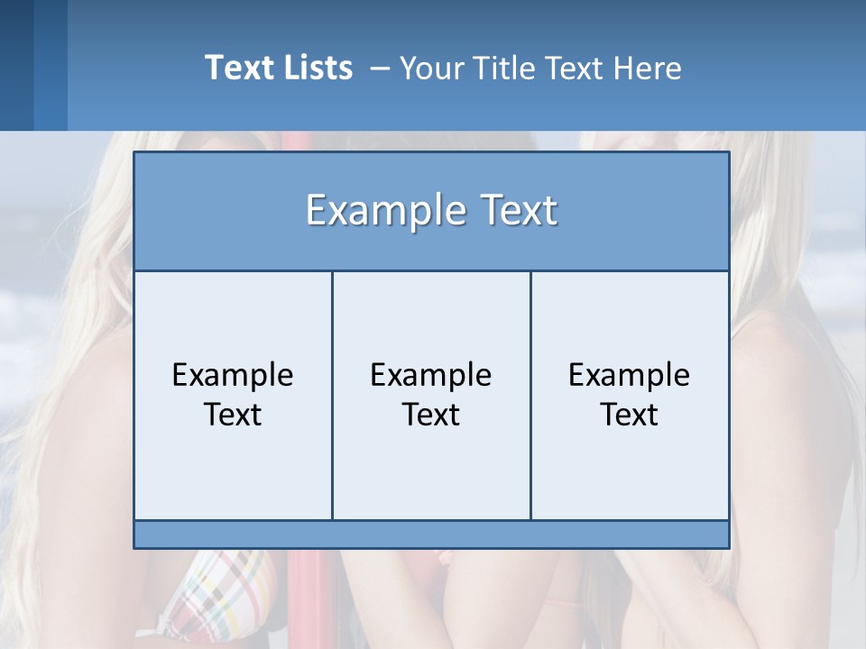 Three Beautiful Women Standing Next To Each Other On The Beach PowerPoint Template