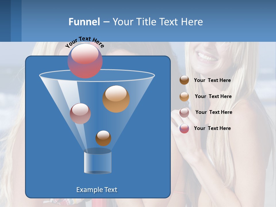 Three Beautiful Women Standing Next To Each Other On The Beach PowerPoint Template