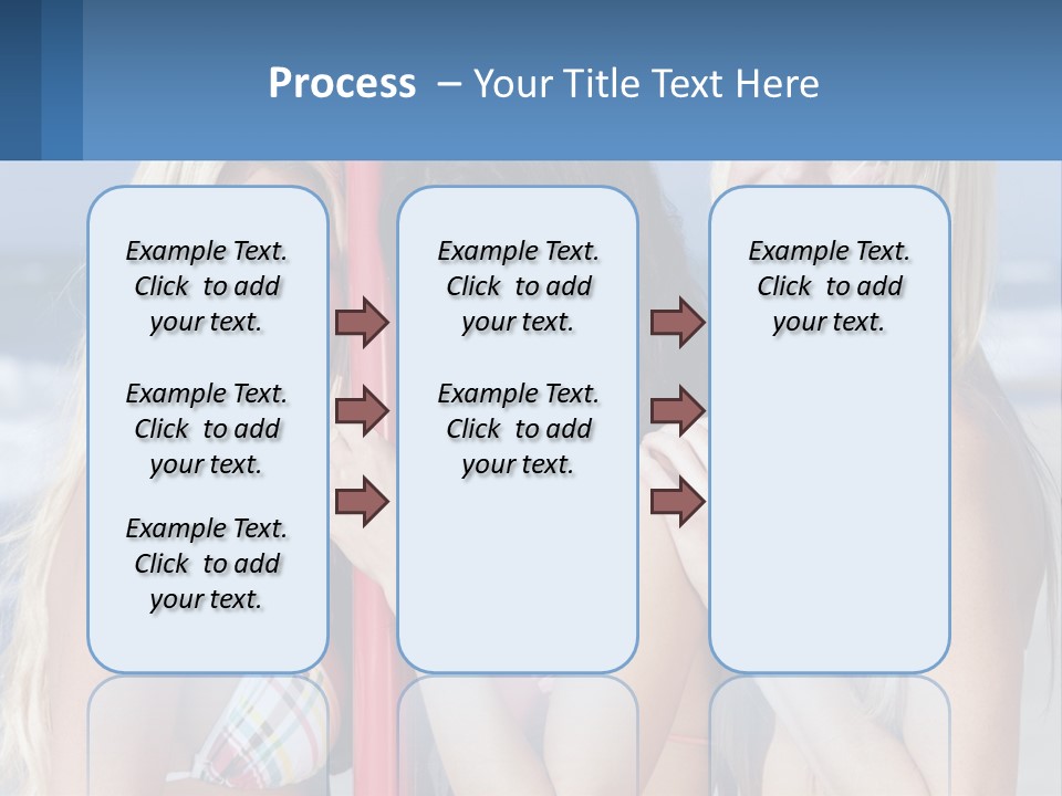Three Beautiful Women Standing Next To Each Other On The Beach PowerPoint Template