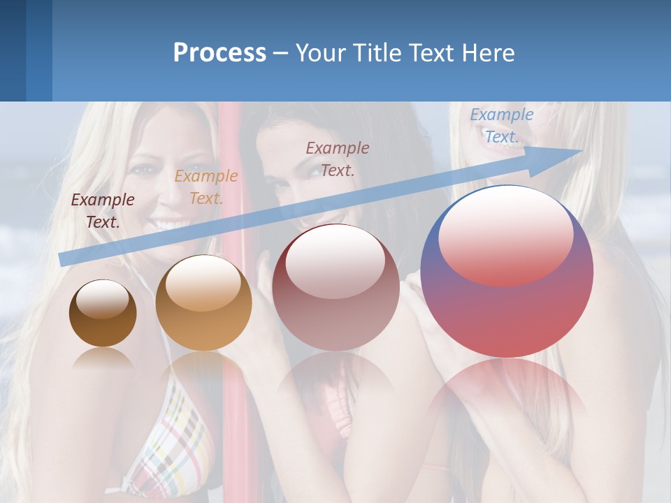 Three Beautiful Women Standing Next To Each Other On The Beach PowerPoint Template
