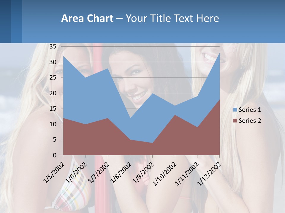 Three Beautiful Women Standing Next To Each Other On The Beach PowerPoint Template
