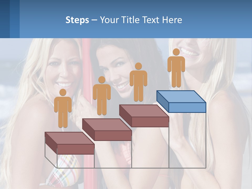 Three Beautiful Women Standing Next To Each Other On The Beach PowerPoint Template