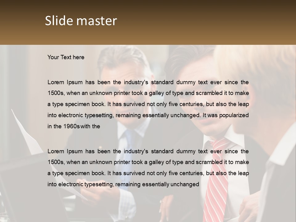 A Group Of People Sitting Around A Table Talking PowerPoint Template