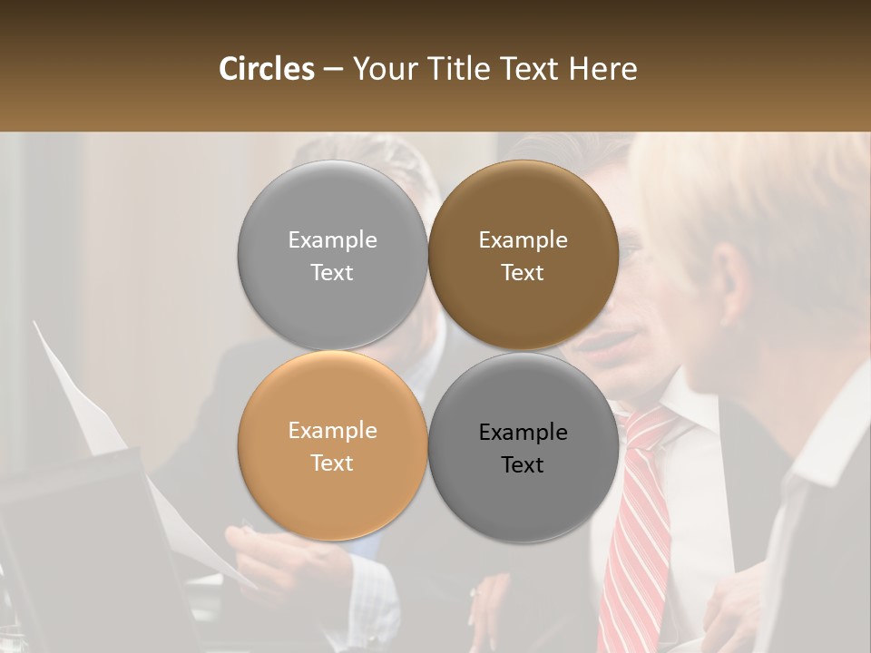 A Group Of People Sitting Around A Table Talking PowerPoint Template