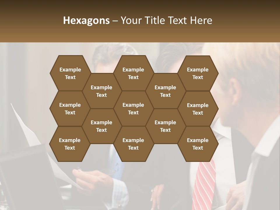 A Group Of People Sitting Around A Table Talking PowerPoint Template