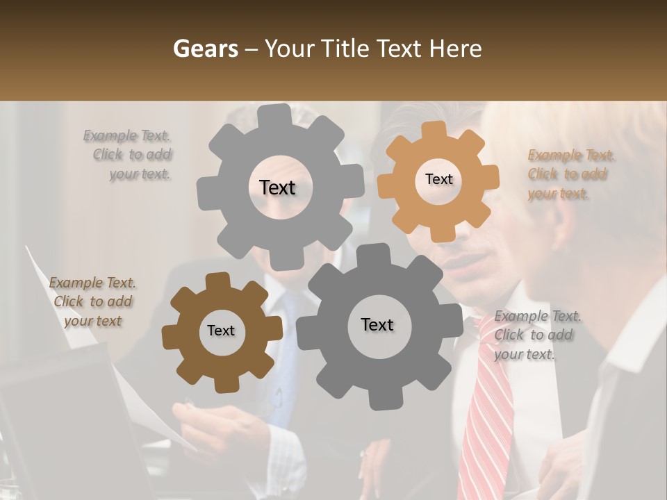 A Group Of People Sitting Around A Table Talking PowerPoint Template