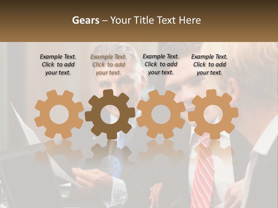 A Group Of People Sitting Around A Table Talking PowerPoint Template