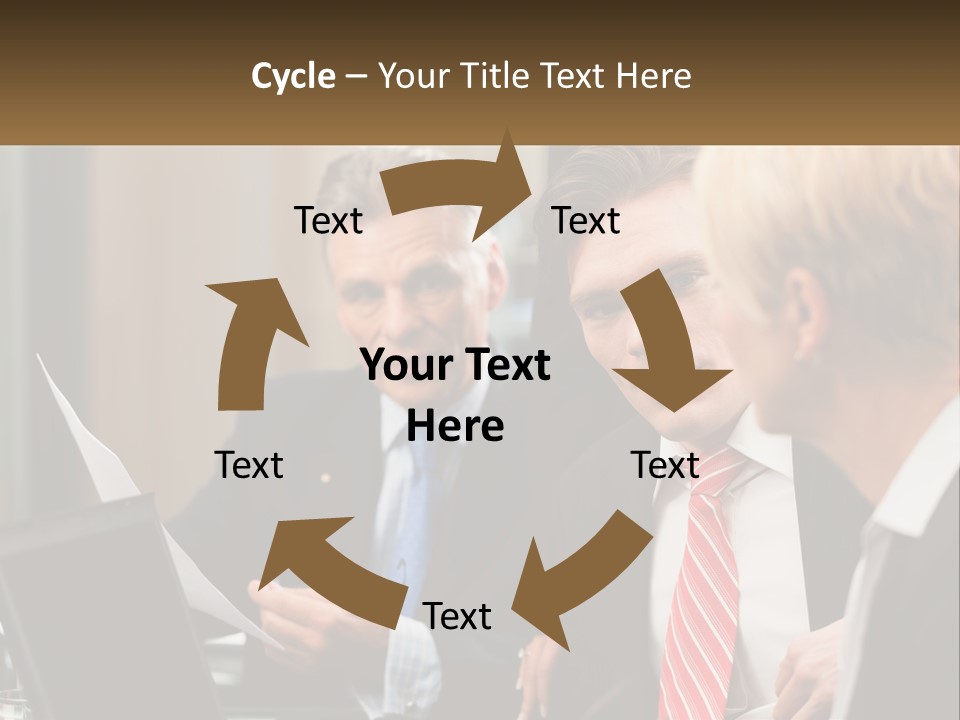 A Group Of People Sitting Around A Table Talking PowerPoint Template