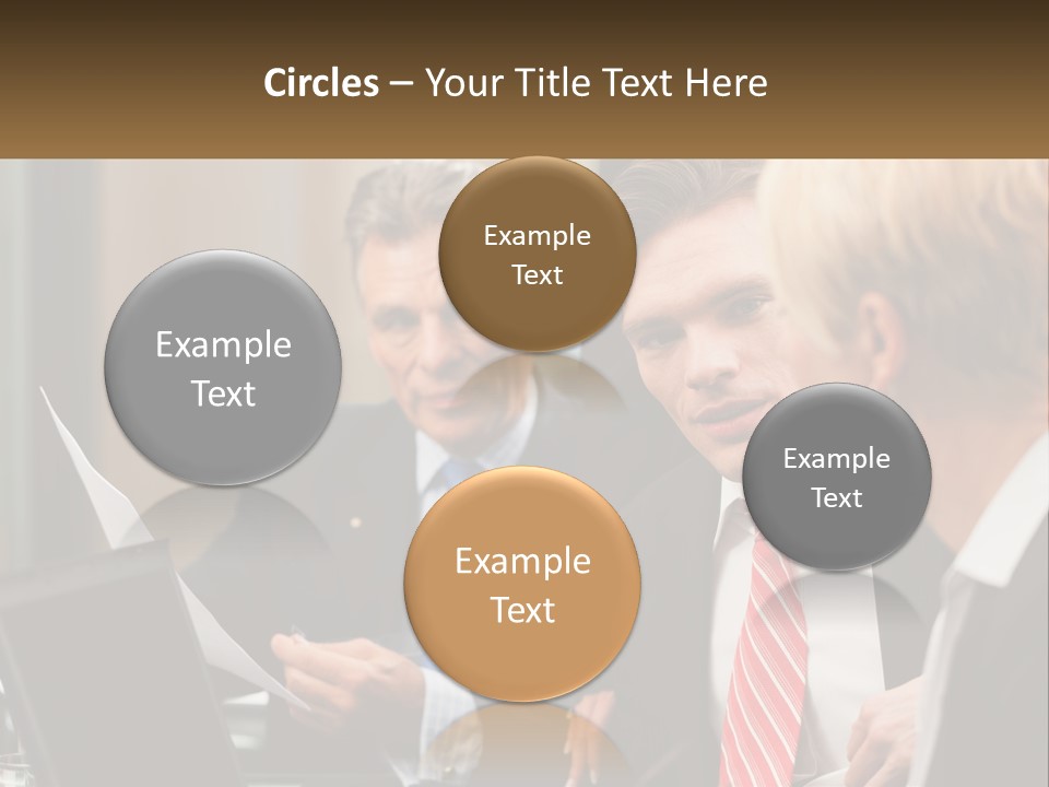 A Group Of People Sitting Around A Table Talking PowerPoint Template