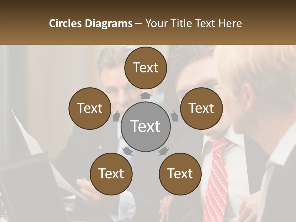 A Group Of People Sitting Around A Table Talking PowerPoint Template