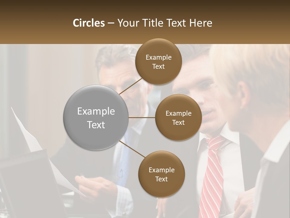 A Group Of People Sitting Around A Table Talking PowerPoint Template