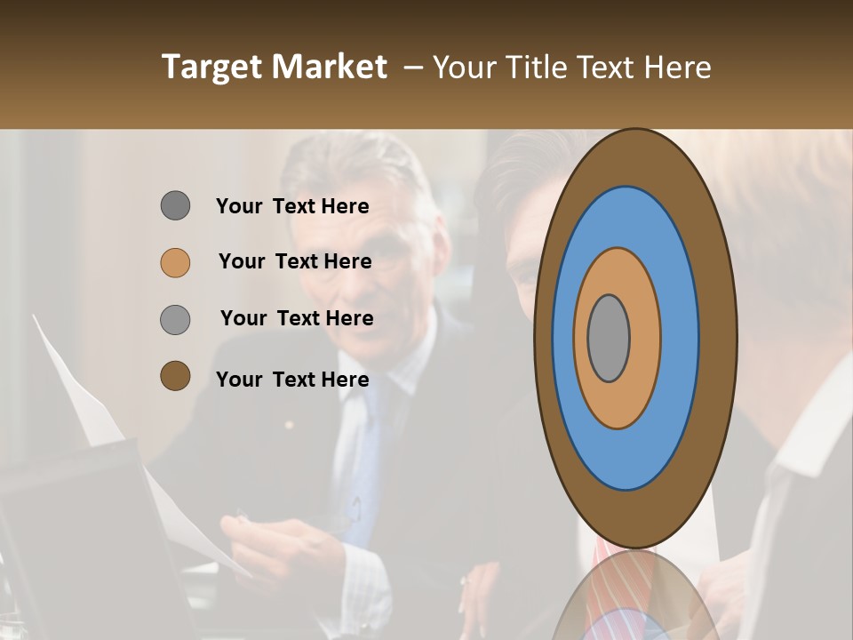 A Group Of People Sitting Around A Table Talking PowerPoint Template