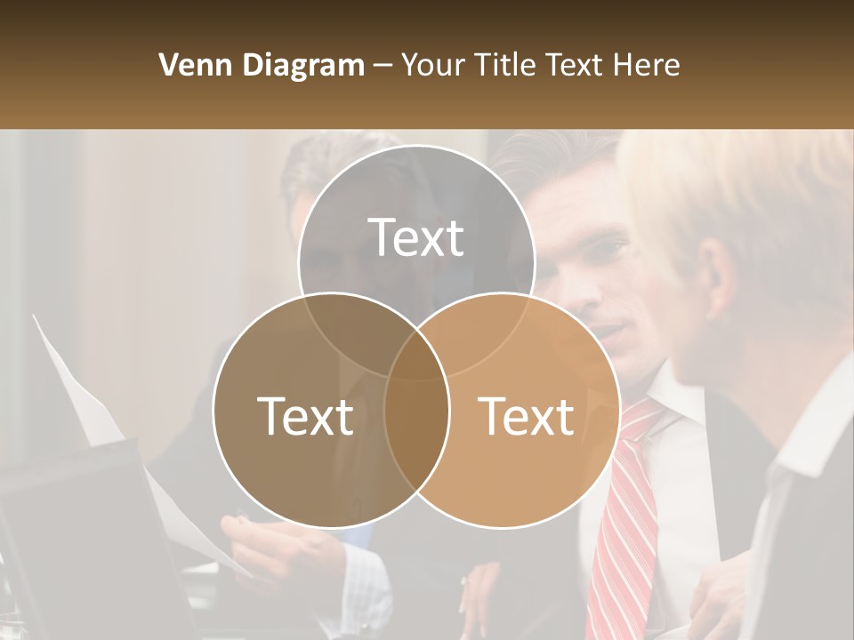 A Group Of People Sitting Around A Table Talking PowerPoint Template