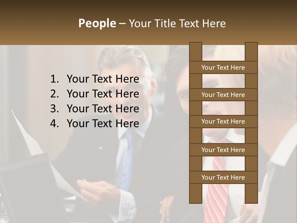 A Group Of People Sitting Around A Table Talking PowerPoint Template