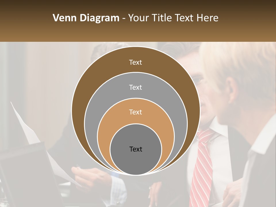 A Group Of People Sitting Around A Table Talking PowerPoint Template