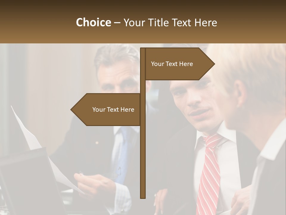 A Group Of People Sitting Around A Table Talking PowerPoint Template