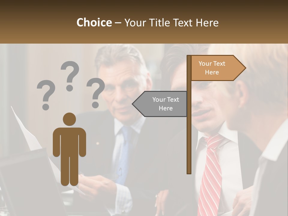 A Group Of People Sitting Around A Table Talking PowerPoint Template
