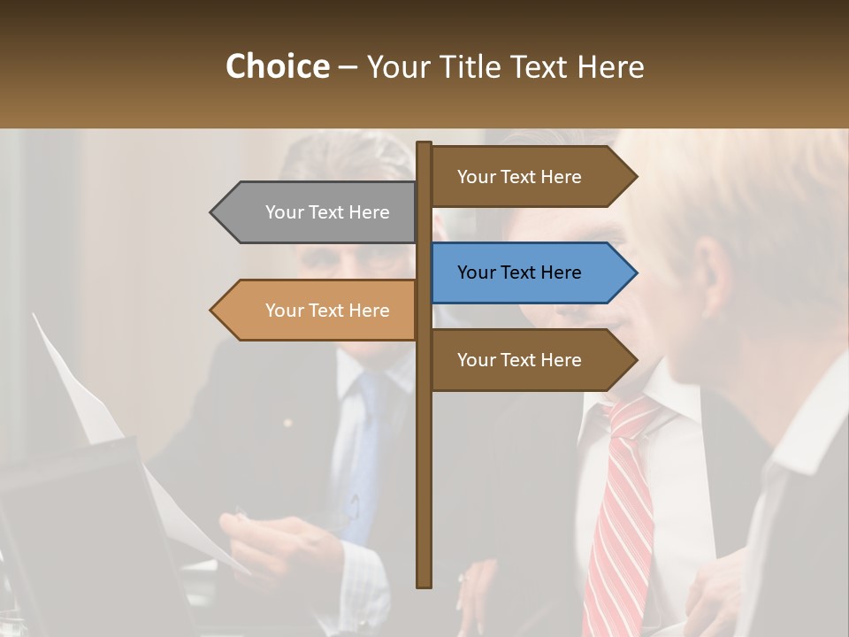 A Group Of People Sitting Around A Table Talking PowerPoint Template