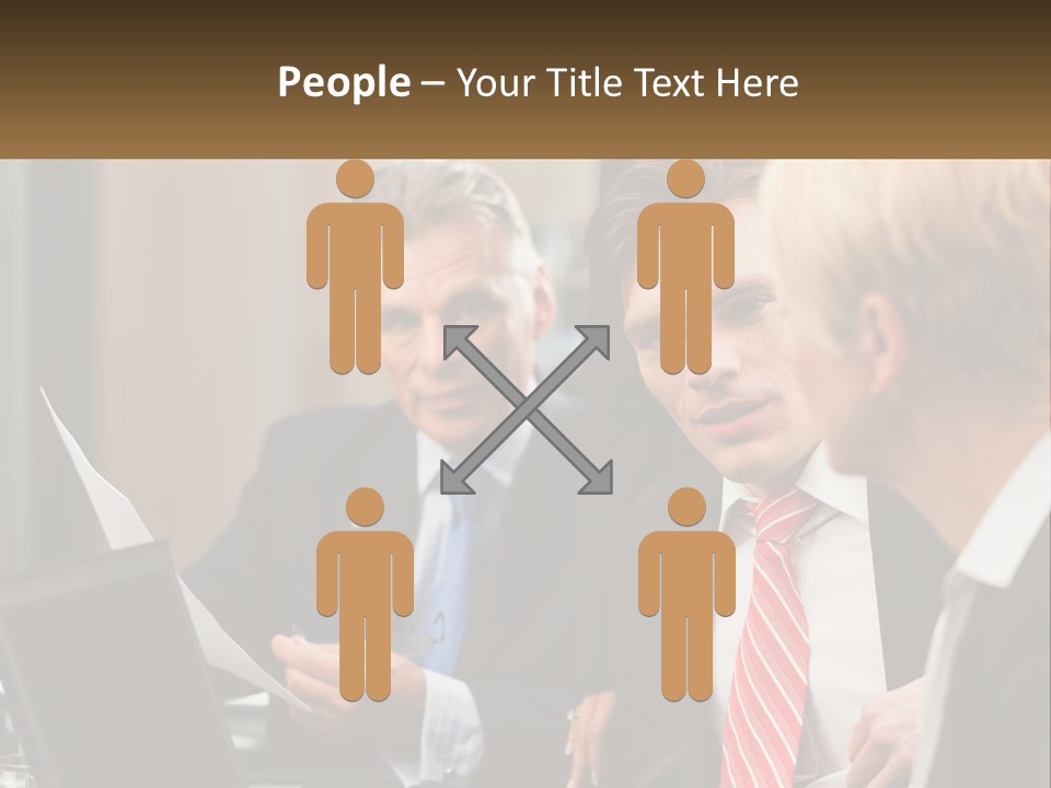 A Group Of People Sitting Around A Table Talking PowerPoint Template