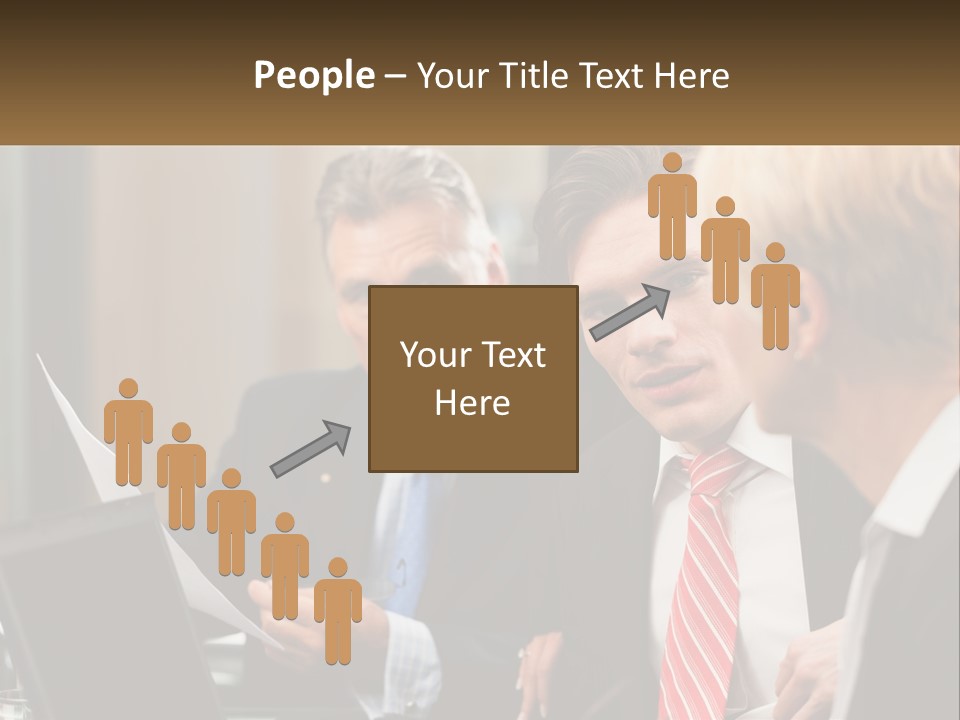 A Group Of People Sitting Around A Table Talking PowerPoint Template