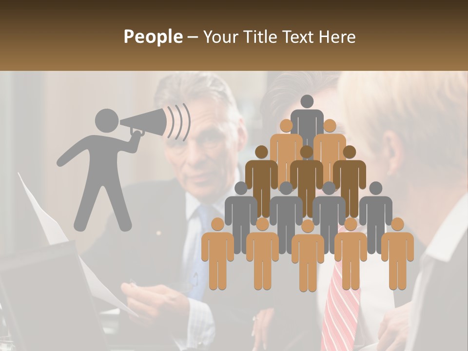 A Group Of People Sitting Around A Table Talking PowerPoint Template
