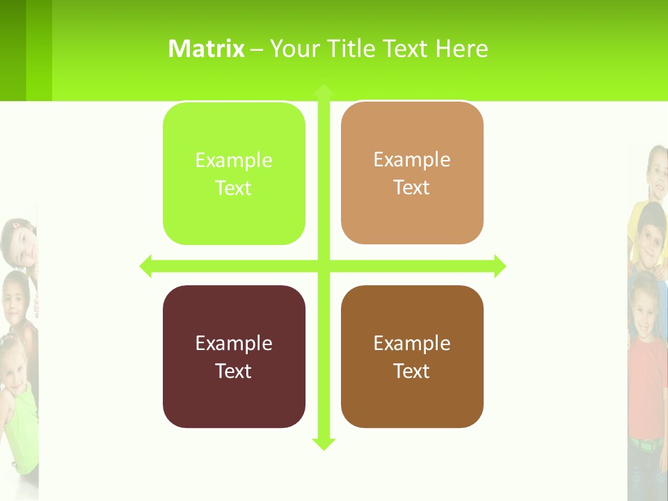 A Group Of Children Standing Next To Each Other PowerPoint Template
