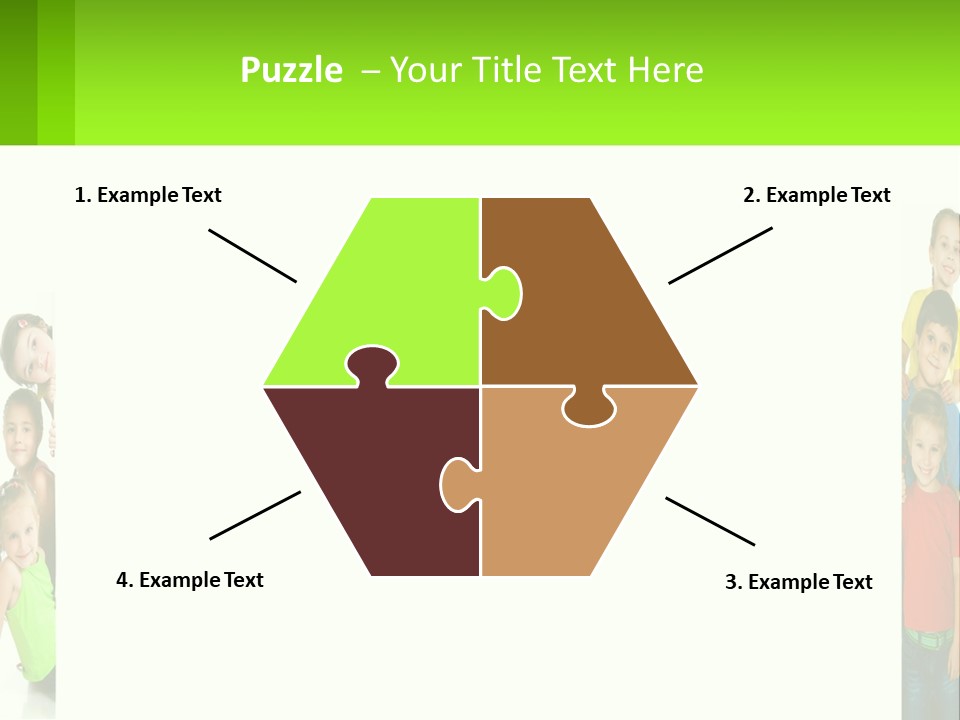 A Group Of Children Standing Next To Each Other PowerPoint Template