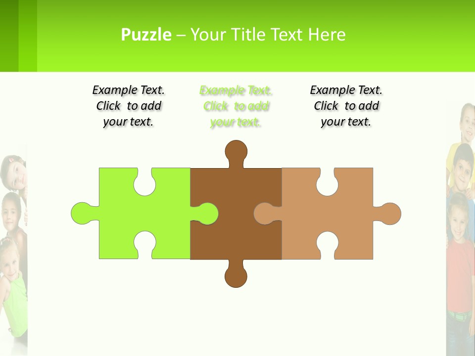 A Group Of Children Standing Next To Each Other PowerPoint Template