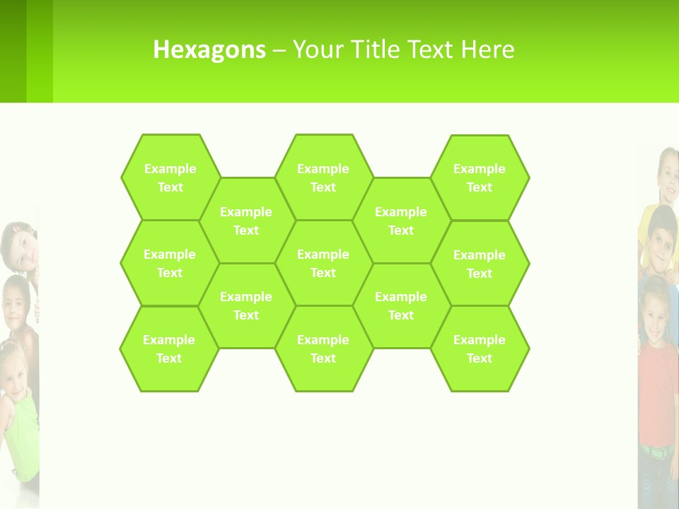 A Group Of Children Standing Next To Each Other PowerPoint Template