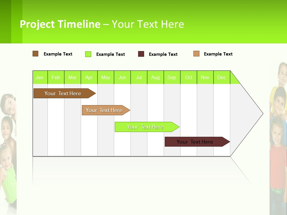 A Group Of Children Standing Next To Each Other PowerPoint Template
