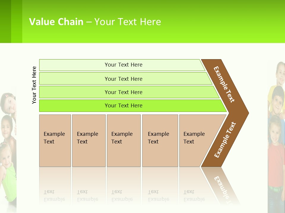 A Group Of Children Standing Next To Each Other PowerPoint Template
