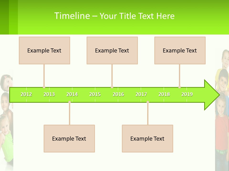A Group Of Children Standing Next To Each Other PowerPoint Template