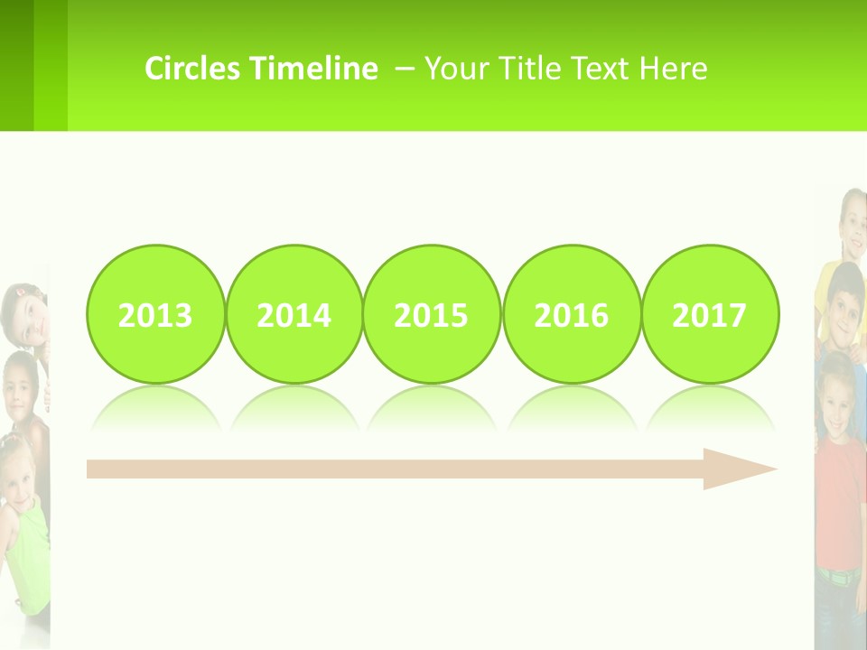 A Group Of Children Standing Next To Each Other PowerPoint Template