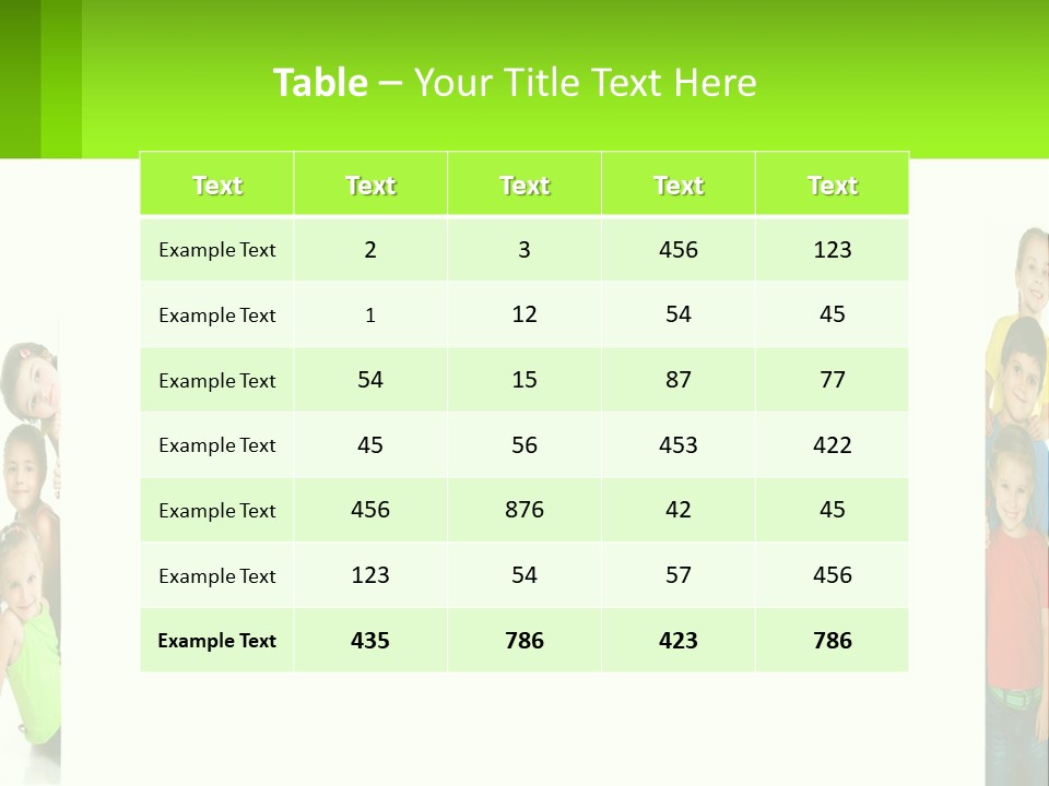 A Group Of Children Standing Next To Each Other PowerPoint Template