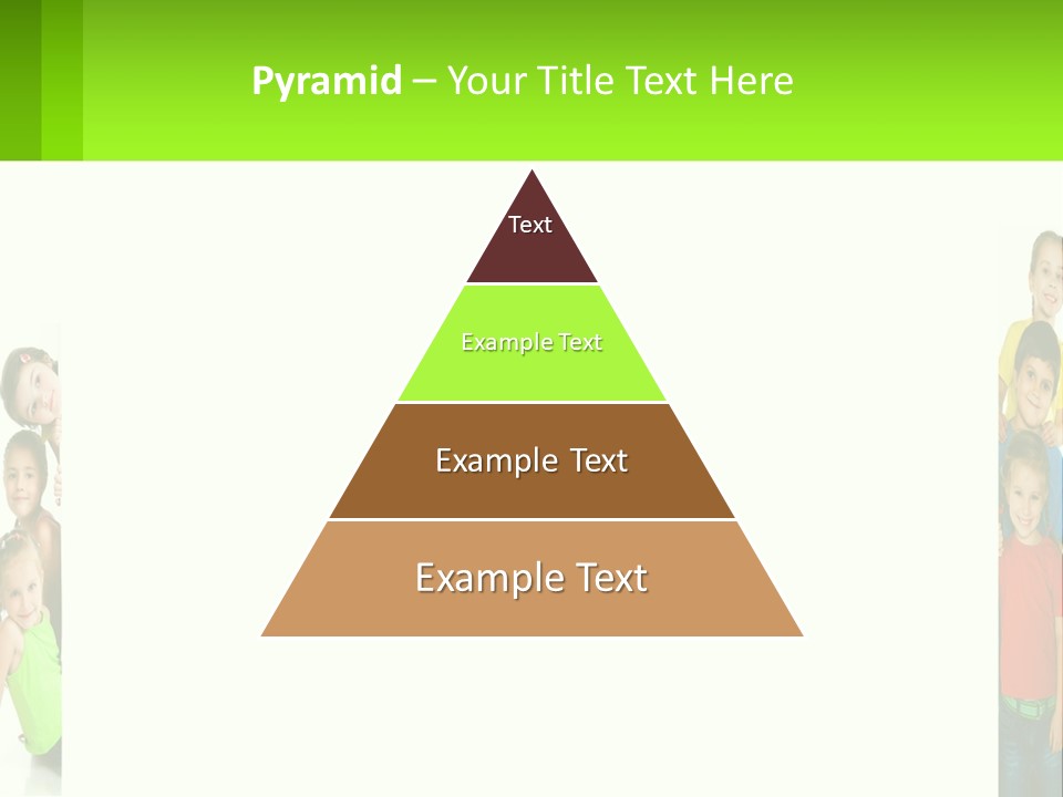 A Group Of Children Standing Next To Each Other PowerPoint Template