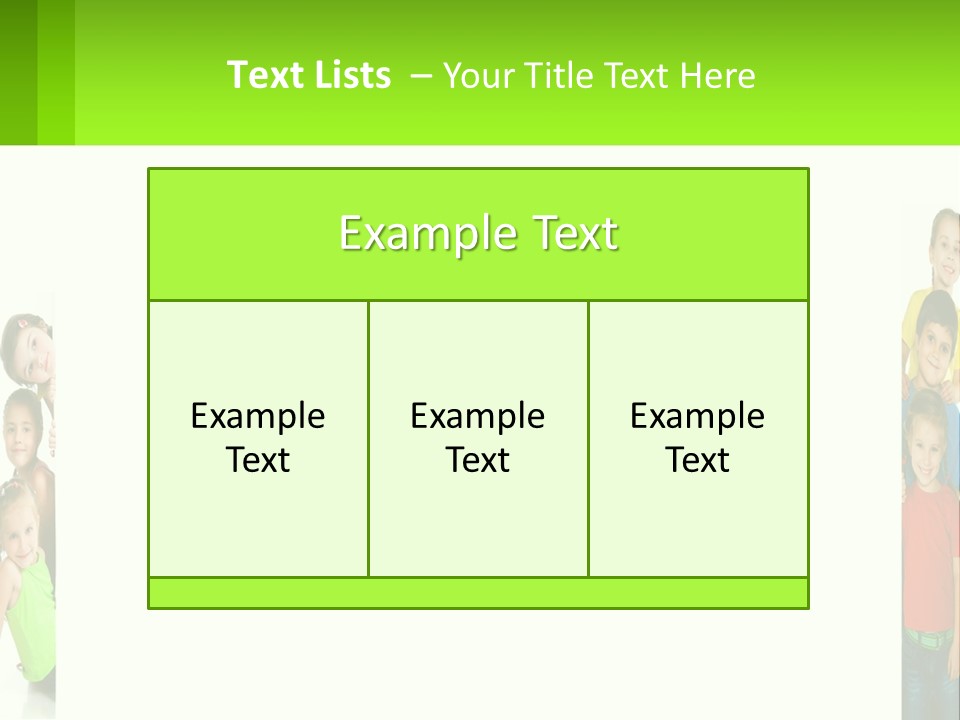 A Group Of Children Standing Next To Each Other PowerPoint Template