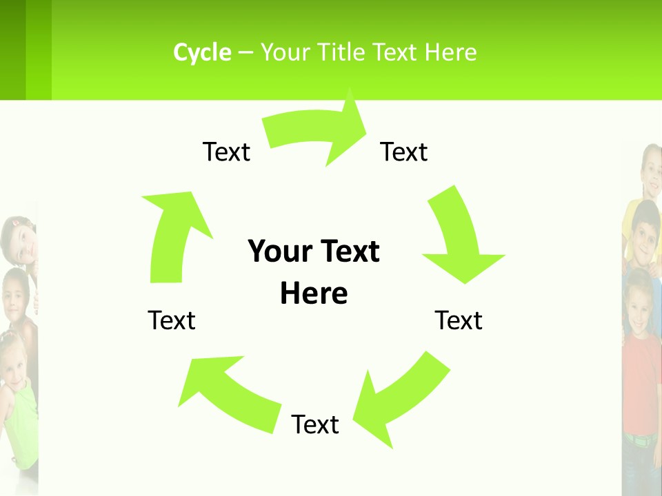 A Group Of Children Standing Next To Each Other PowerPoint Template