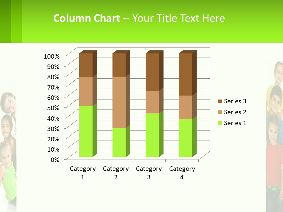 A Group Of Children Standing Next To Each Other PowerPoint Template